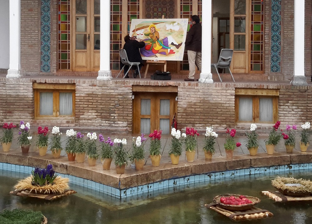 نقش‌های نقاش قهوه‌خانه‌ای در باغ موزه هنر ایرانی