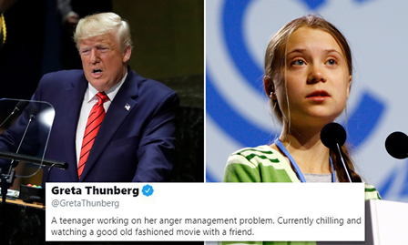کنایه سنگین دختر نوجوان محیط‌زیستی به ترامپ: خونسرد باش دونالد!