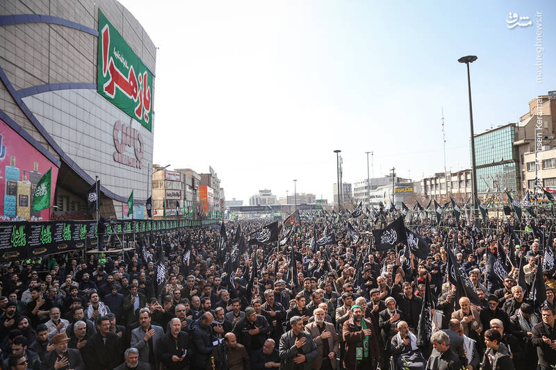 تجمع عزاداران فاطمی در 3 میدان تهران