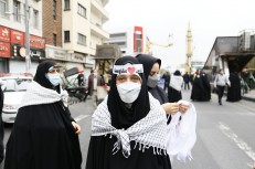 عکس؛ برپایی «فرهنگ‌سرای قدس» در مسیر راهپیمایی روز قدس
