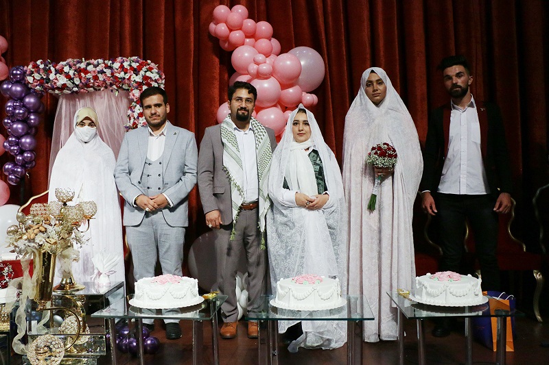 جشن ازدواج 3 زوج جوان در سالروز ازدواج حضرت علی و فاطمه برگزار شد