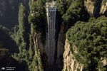 بزرگترین بالابر جهان با ارتفاع بیش از 300 متر در هونان چین. عکس: AFP


