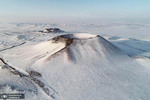 آتشفشان پوشیده از برف در منطقه خودمختار مغولستان. عکس: Wang Zheng/Xinhua

