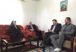 دیدار رییس سازمان فرهنگی هنری با مادر شهید گیلانی حادثه منا