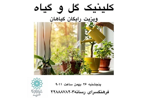 ویزیت رایگان گل و گیاهان بیمار و آفت زده در فرهنگسرای رسانه