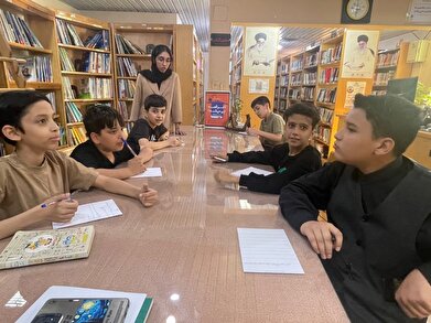 عکس؛ چهل و هشتمین دورهمی بچه‌کتابخون‌ها در کتابخانه اخلاق