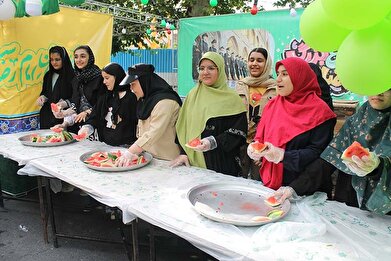عکس؛ برپایی موکب نوجوانان منطقه ۲۰ در جشن بزرگ امام‌رضایی‌ها