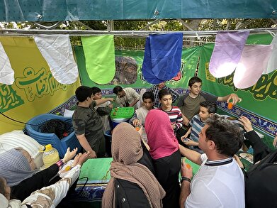 عکس؛ موکب شهید آرمان پذیرای میهمانان ویژه اجتماع امام‌رضایی‌ها
