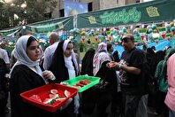 عکس؛ موکب فرهنگسرای خاوران در مسیر اجتماع بزرگ امام‌رضایی‌ها‎‎