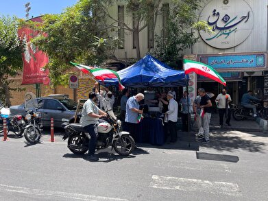عکس؛ موکب پذیرایی از شهروندان منطقه ۱۴