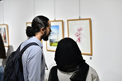عکس؛ نمایشگاه نقاشی آبرنگ «ژرفا» در فرهنگسرای ارسباران