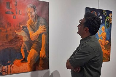 عکس؛ نمایشگاه گروهی نقاشی «روزنه» در فرهنگسرای ارسباران